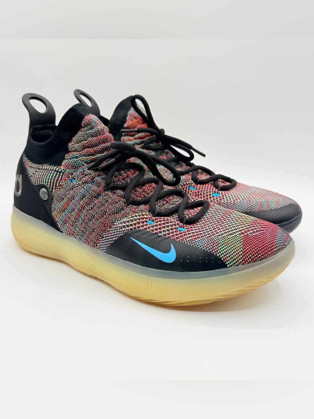 Nike Zoom KD 11 Multicolor Flyknit Basketball Shoes Men’s Size 12 A02604-001
